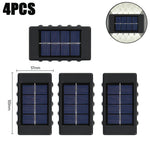 lampe murale solaire 10 led moderne panneau solaire extérieur jardin noir bleu minimaliste