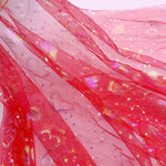 tulle rouge étoiles paillettes tulle violet coeurs nylon transparent décoratif 150cm événement mariage anniversaire