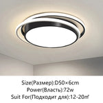 plafonnier led moderne noir blanc doré minimaliste fer salon chambre