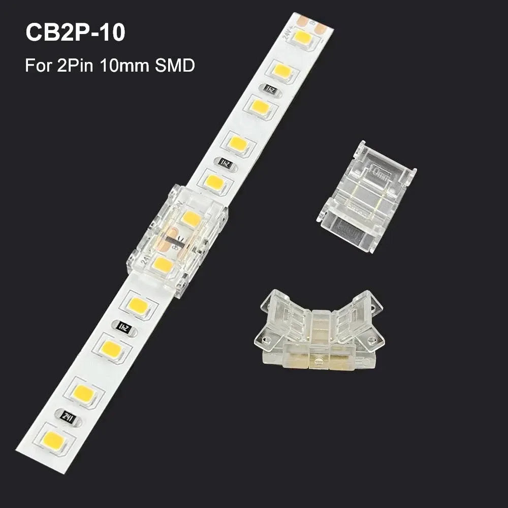 connecteur led transparent moderne clips intégré 24v basse tension broches led intégrées pratique