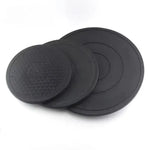support rond moderne noir texture géométrique adhésif opacité plateau tournant 360 degrés diamètre 20