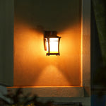 lampe murale extérieure bronze blanc translucent texture métallique classique rustique fixée mur