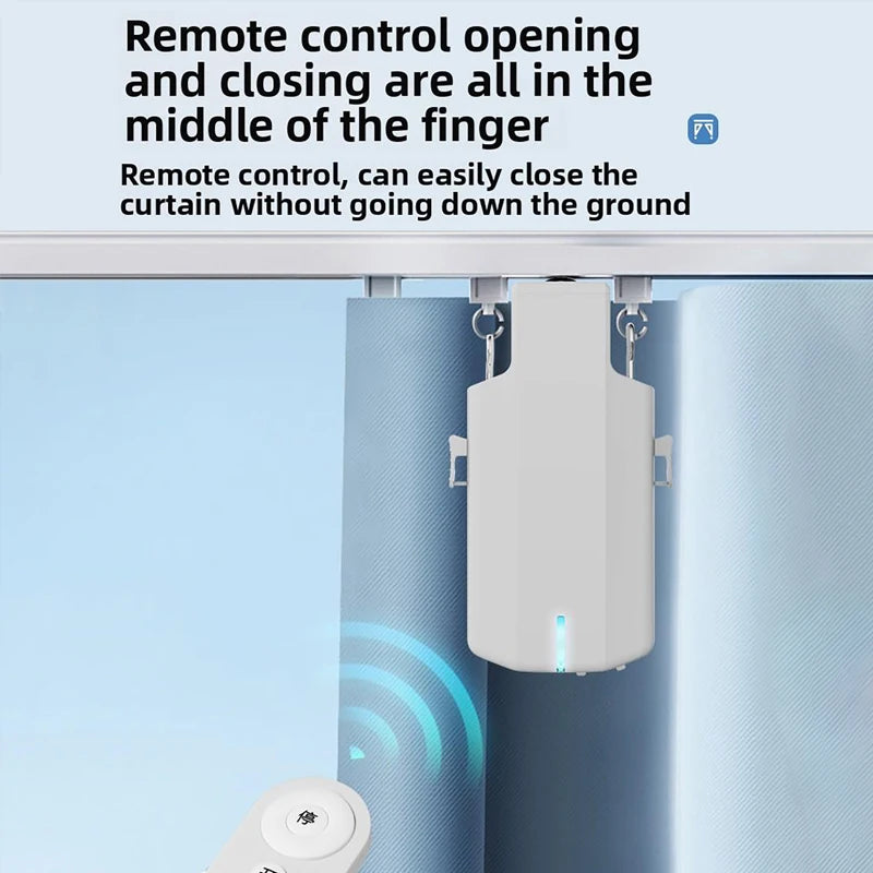 rideau intelligent blanc moderne télécommande clips rideau câble données
