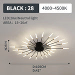 plafonnier moderne led or noir lumineux éclairage intérieur chambre salon enfants