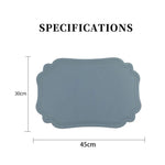 tapis table rectangulaire polyester motif points décoration cuisine salle manger classique