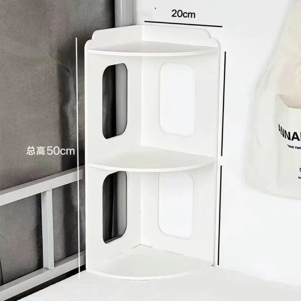 meuble d'angle blanc moderne tablettes rangement chambre lisse réutilisable adultes