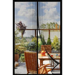 rideau porte magnétique noir maille fine 90cm 210cm moderne sans perçage opaque salon chambre