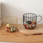 cage moderne métal noir doré grille capsules cuillère.storage organisateur respectueux environnement