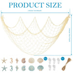 décoration murale filet pêche coquillages marin clips tassel étoiles mer hippocampes chambre plage festive