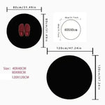 tapis rond moderne poissons carpes lotus géométrique adhésif salon chambre bleu vert