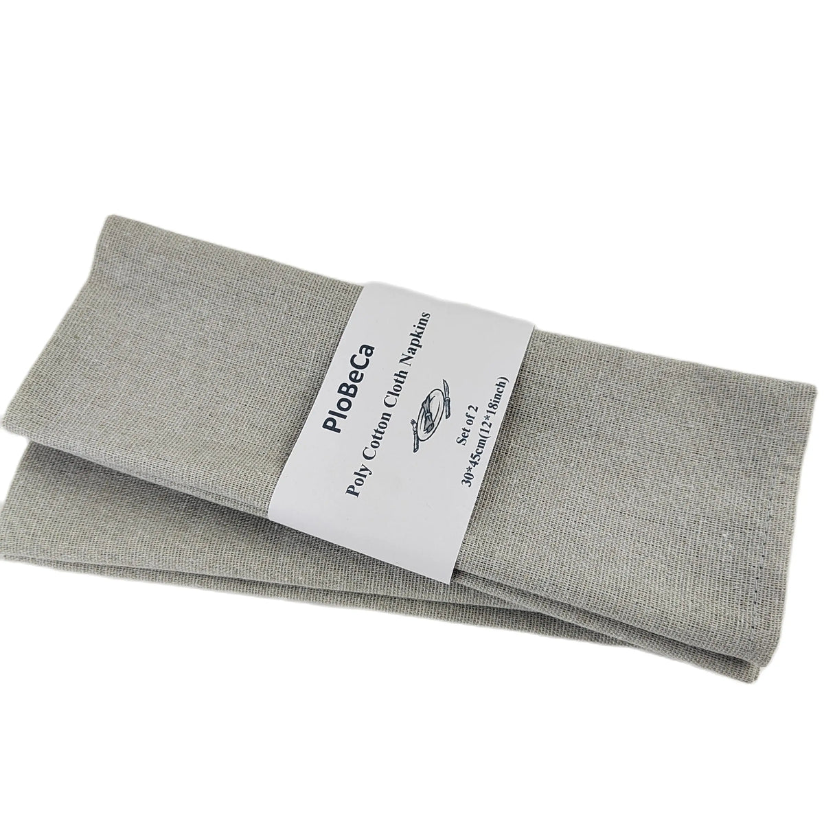 serviettes table coton polyester 30x45cm classique vert olive rouge blanc gris clair texture lin