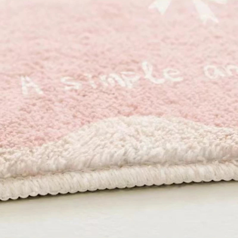 tapis pastoral rose fleurs blanches classique floral salon chambre nordique polyeste