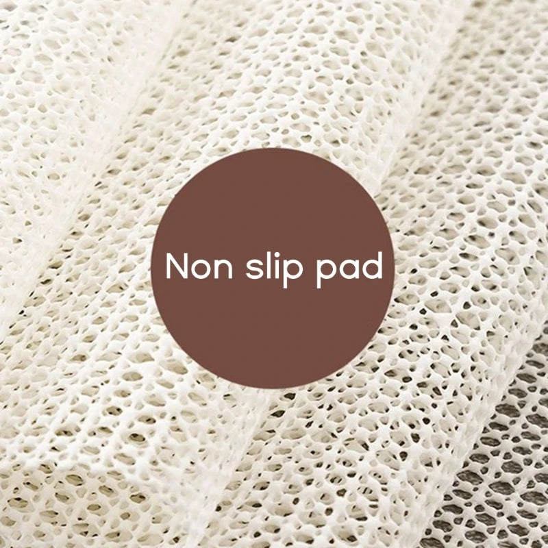 tapis anti dérapant silicone pvc texture alvéolaire moderne beige clair 40x40cm 50x50cm 60x60cm 70x140cm