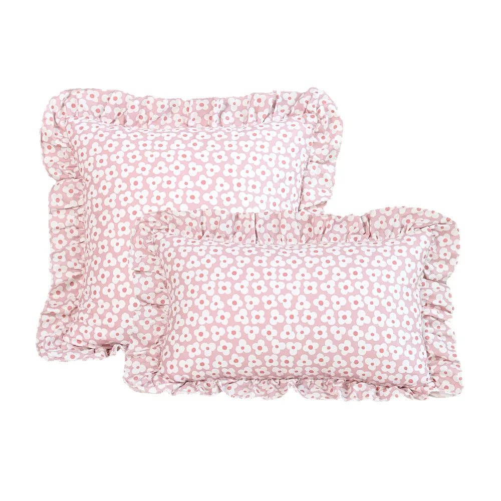 coussins carrés fleuris vintage rose bleu marine adhésifs décor maison nordique polyester 45x45cm 30x50cm