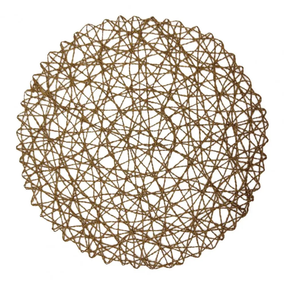 placemats tissés modernes beige rouge marron rose clair géométriques 38cm