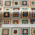 tissu patchwork ethnique polyester coton bleu vert rouge beige motifs géométriques floraux opaques tringle