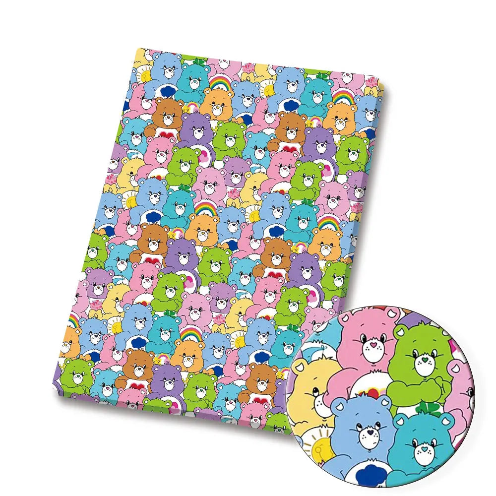 serviettes papier multicolores motifs personnages mignons coeurs arc ciel champignons dessin animé