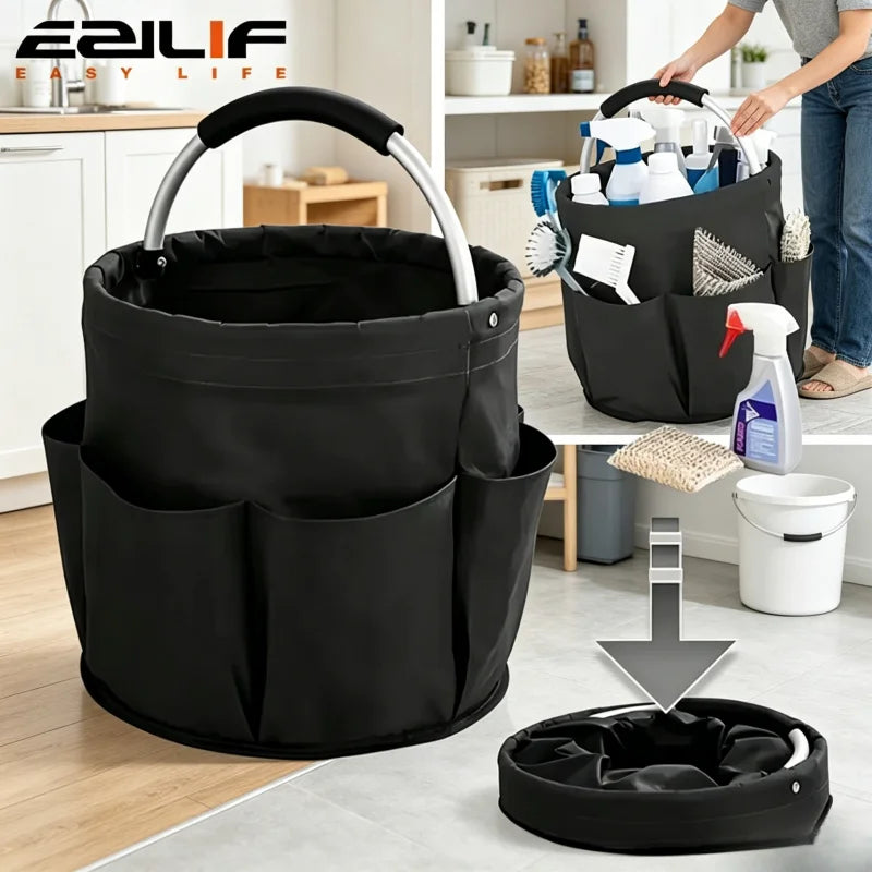 sac pliable rangement noir poches oxford cloth pratique éco friendly multifonctionnalité