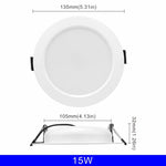 spots led blancs 3w 5w 7w 9w 12w 15w 220v clips aluminium moderne