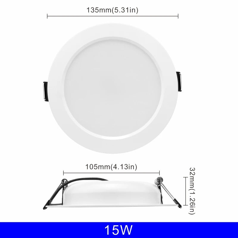 spots led blancs 3w 5w 7w 9w 12w 15w 220v clips aluminium moderne