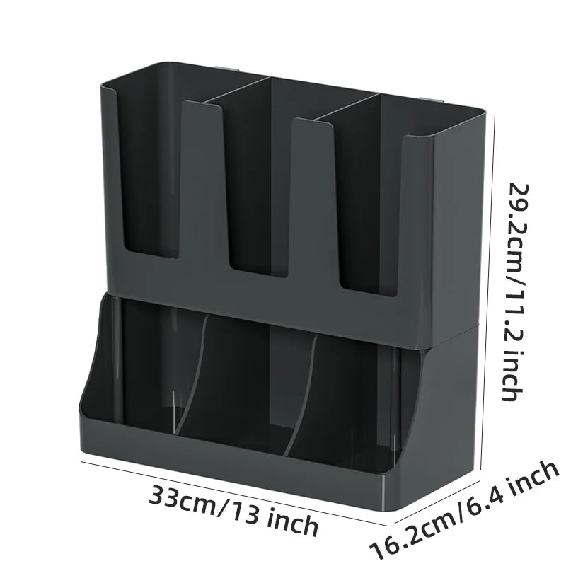 rangements mural noir gobelets carton sucre pots lait pailles salon durable écologique