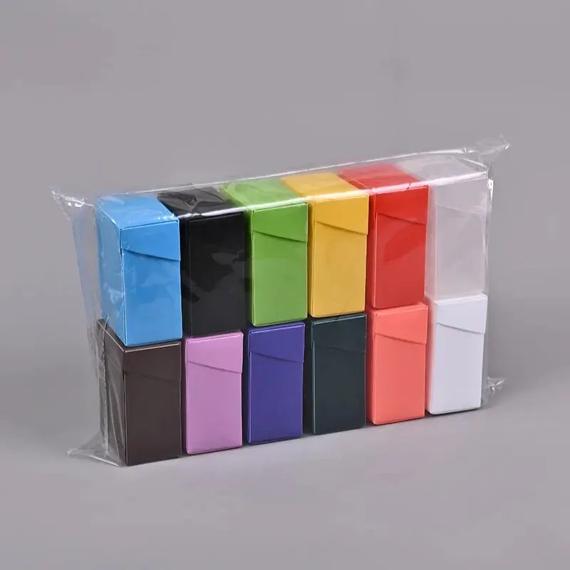 boîtes rangement cartes collection bleu jaune blanc moderne opaques sécurisées contenance grande organisation facile