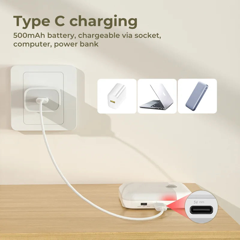 lampe nuit rechargeable usb détecteur mouvement adhésif blanc moderne sans fil led