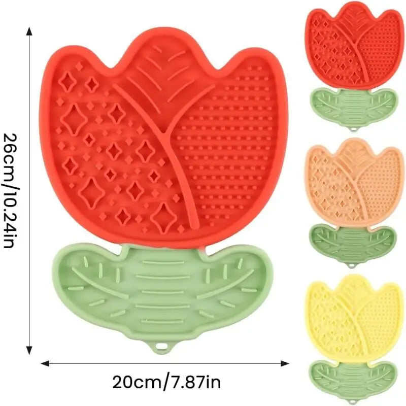 bol alimentaire animal moderne forme tulipe silicone antidéglutition antichoque