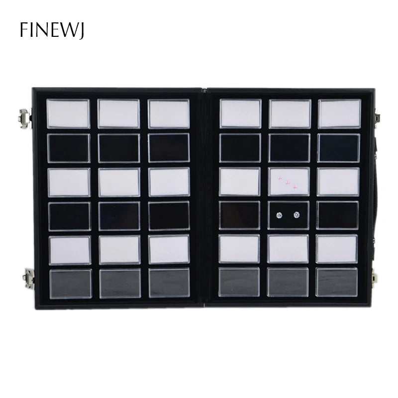 boîte rangement bijoux noir moderne cadenas boîtes transparentes.storage organizer jumbo sizegems
