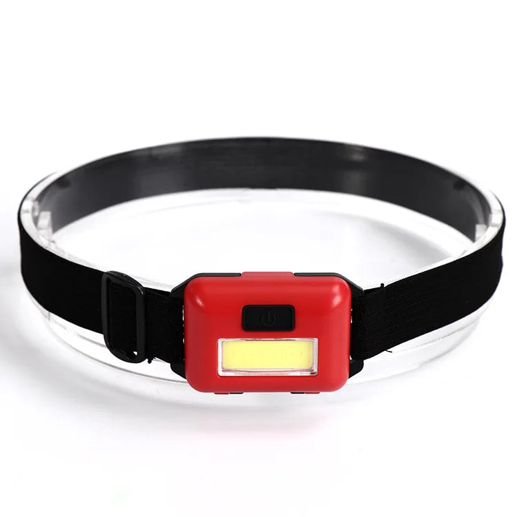 lampe frontale led cob modes étanche noir bleu rouge flash camping