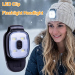 lampe frontale led rechargeable usb clip étanche noir blanc moderne pratique