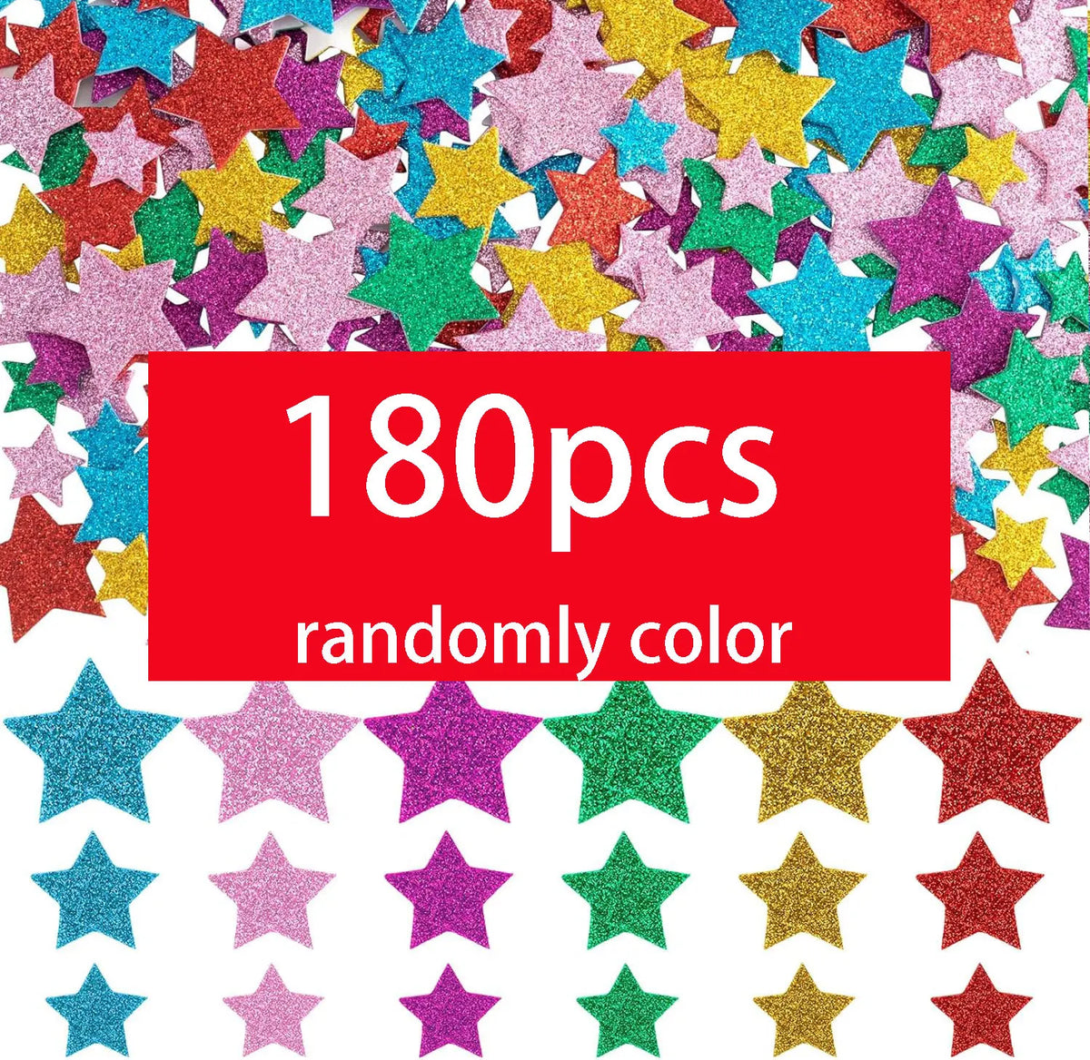 autocollants mousse pailletée étoiles multicolores adhésifs artisanaux jouets enfants artisans fournitures
