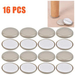protections pieds meubles beige rondes adhésives set utilitaire 16 pieces 25mm 32mm 38mm