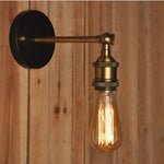 applique murale industrielle vintage noir doré verre opalin fixée mur ampoule filament