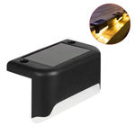 lumière solaire led moderne noire adhésive extérieure chemin patio ip44