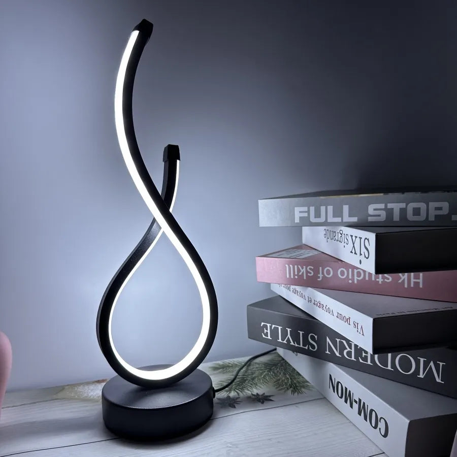 lampe table led tricolore moderne veilleuse contemporaine 20cm câble d'alimentation toujours allumée flux lumineux