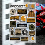 sticker ensemble dessin animé haute qualité papier américain vintage logos textes illustrations