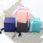 boîte cadeau rose classique boîte bijoux sac inclusion bouquet fleurs artificielles collierintérieur