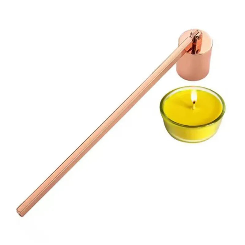 couvercle eteignoir bougie forme cloche métal noir doré argent moderne décor spa yoga aromathérapie