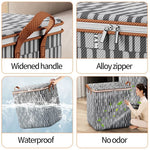 boîtes rangement réutilisables pliables carreaux gris blancs modernes poignées cuir coussin protection 120kg capacité