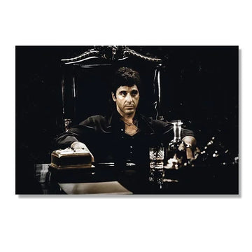 portrait homme noir blanc impression toile classique decoration maison cadre rectangle horizontal