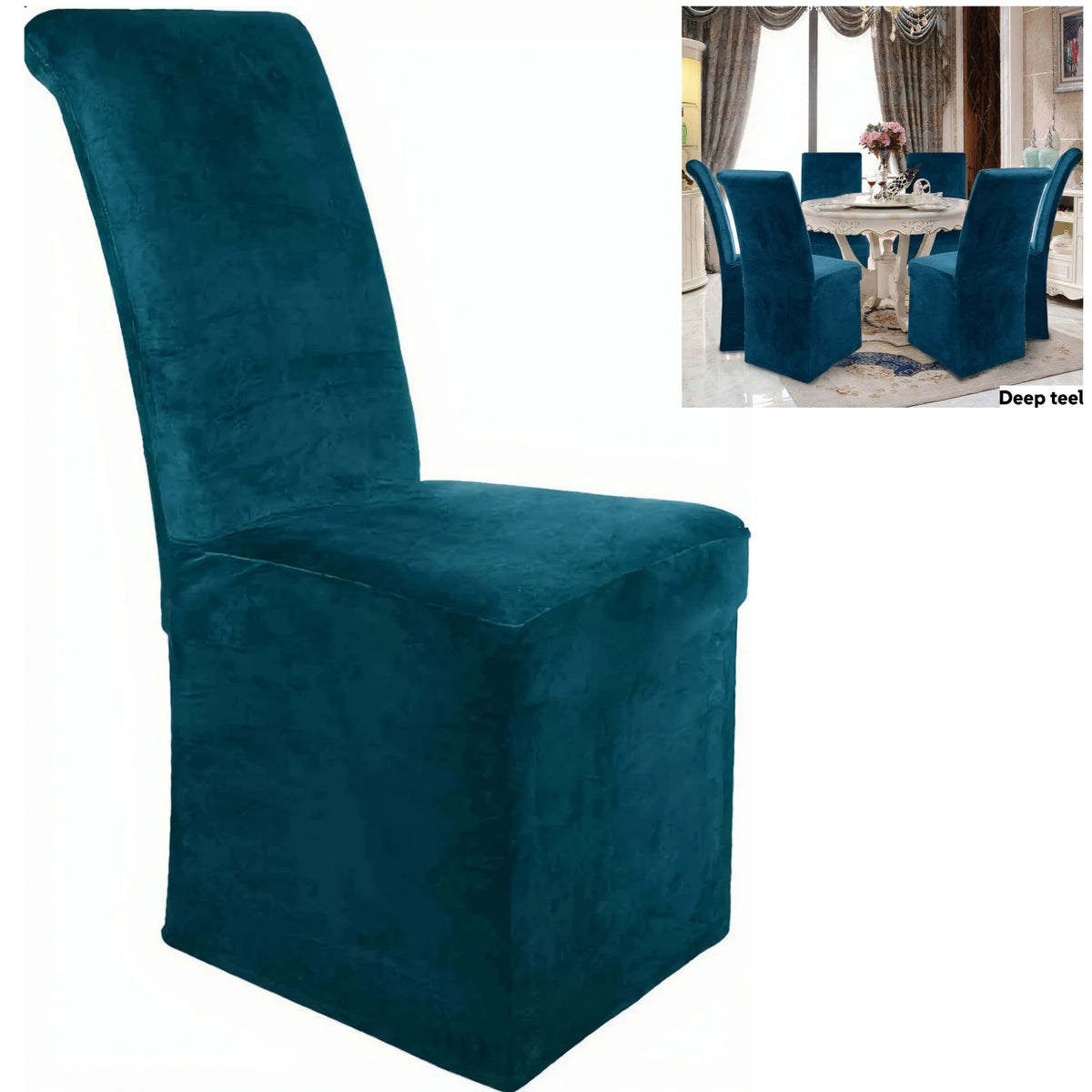 housse chaise banquette velours noir adhésif moderne salle manger unie polyester elasthanne