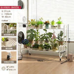 étagère métal mobile moderne roulettes blanc noir plante pot extérieur assemblage facile