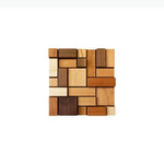 décoration murale bois assemblage moderne tableaux rectangulaires couleurs variéesintérieur minimaliste