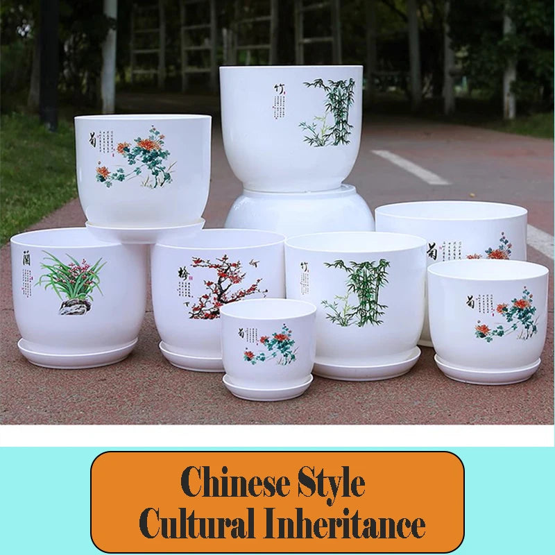 Pot de fleur design imitation céramique bourgogne