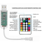 contrôleur lumière led wifi 28 touches 2048 pixels ws2812b ws2811 app vert blanc moderne