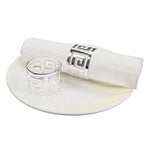 anneaux serviettes or blanc motif géométrique moderne élégants set mariage anniversaire six pièces