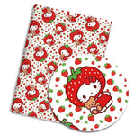 tapis souris hello kitty motifs personnages coeurs fruits fleurs couleurs multiples