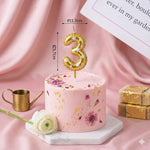 bougies chiffres or étoiles blanches anniversaire baby shower saint valentin festive modernes piquées fixations