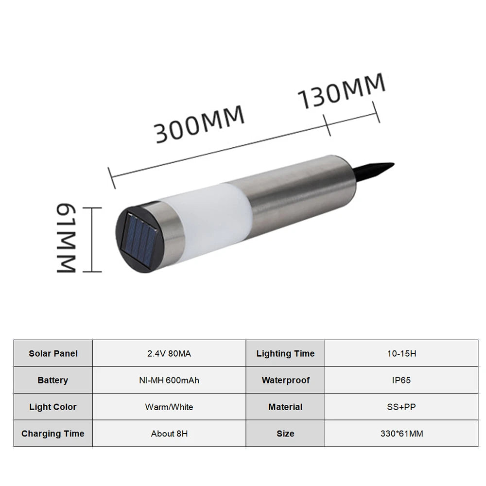 lumière solaire led moderne jardin extérieur blanc argent adhésif ip55 inoxydable